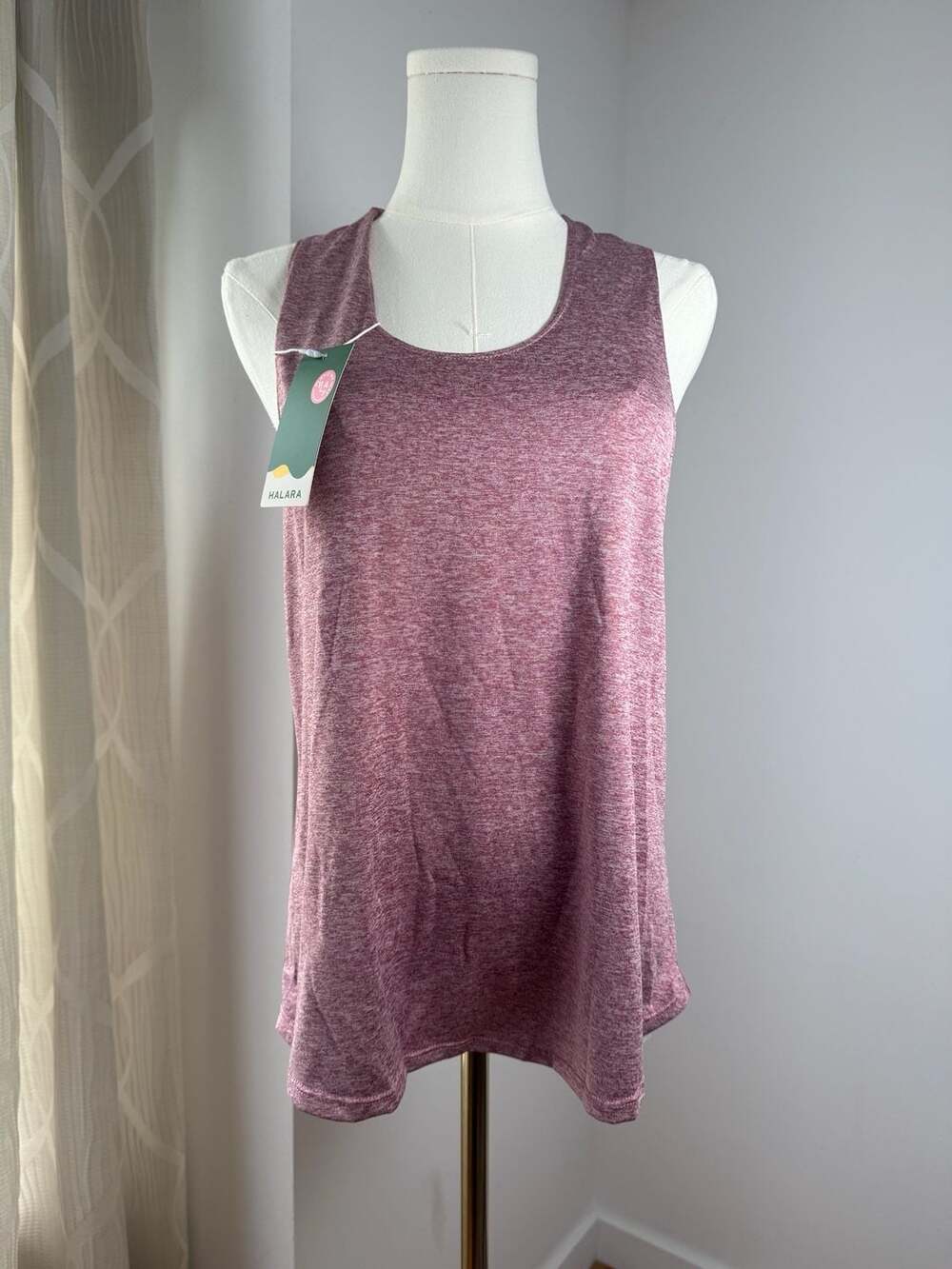 Halara Tank Top Size XL Valiant Poppy Athletic Workout Racerback